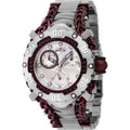 Chronograph Quartz Gladiator Burgundy, Silver Watch, & Womens Dial White