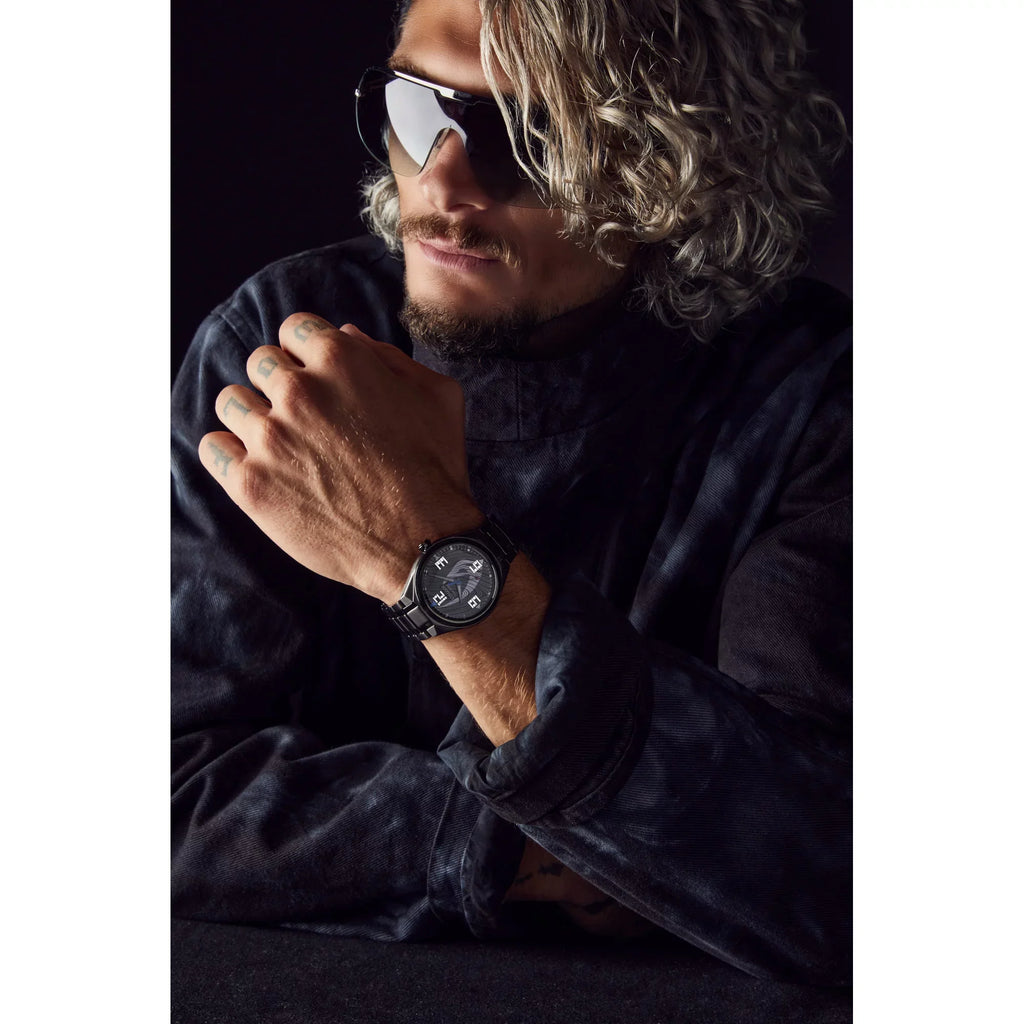 AW2045-57W Eco-Drive Star Wars Men's Mandalorian Steel IP Watch Citizen Stainless Black