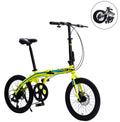 Bike, Aluminium Alloy City Yellow 8 Folding Speed Bike, 20" Frame,