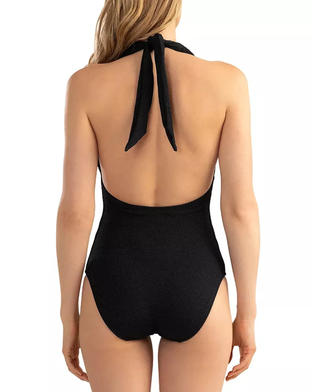 Plisse One Piece Swimsuit Shoshanna Halter