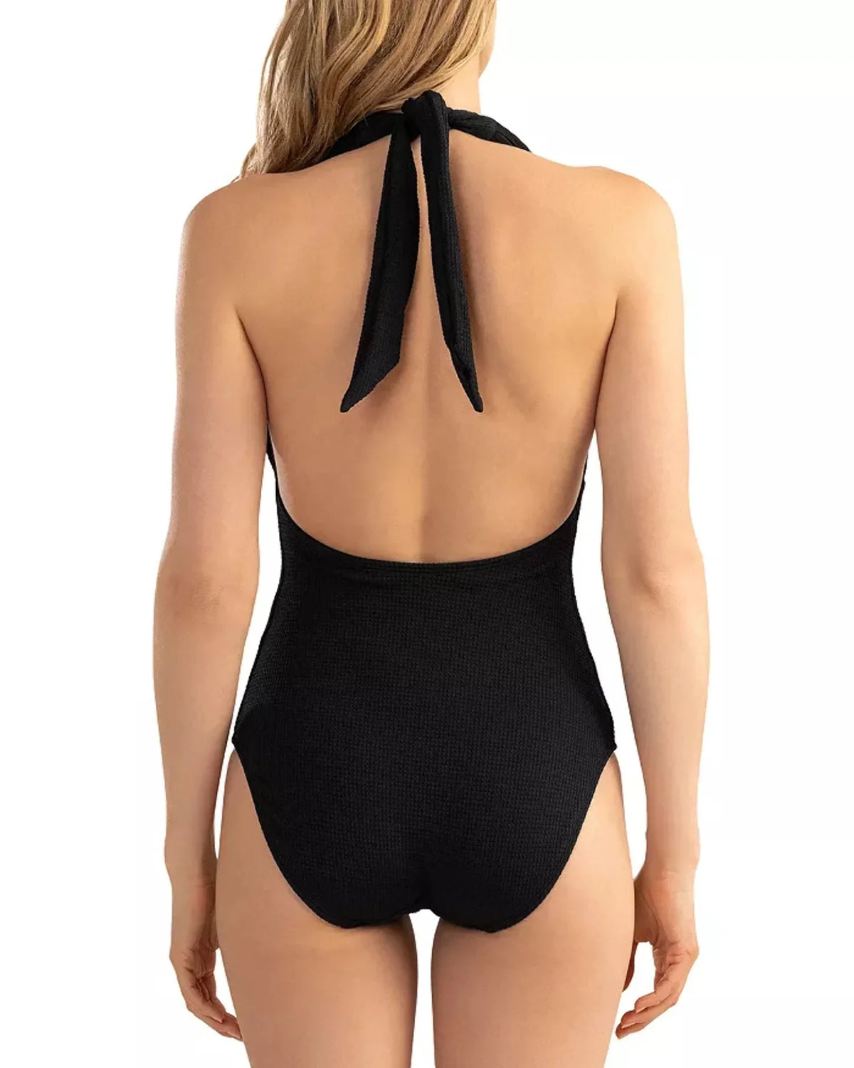 Plisse One Piece Swimsuit Shoshanna Halter