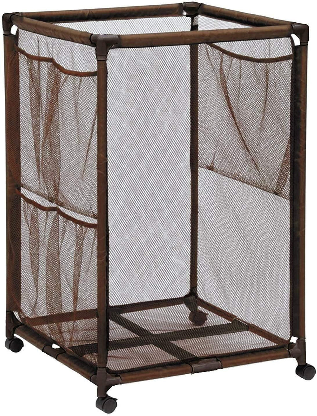 Style (43" Height, Kids Large, and Floats Organizer Bin, Pool Holder, L Rolling x Noodles 28" x Storage 25" Yours W Balls, H), Brown Equipment 563009 Essentially Toys, Mesh