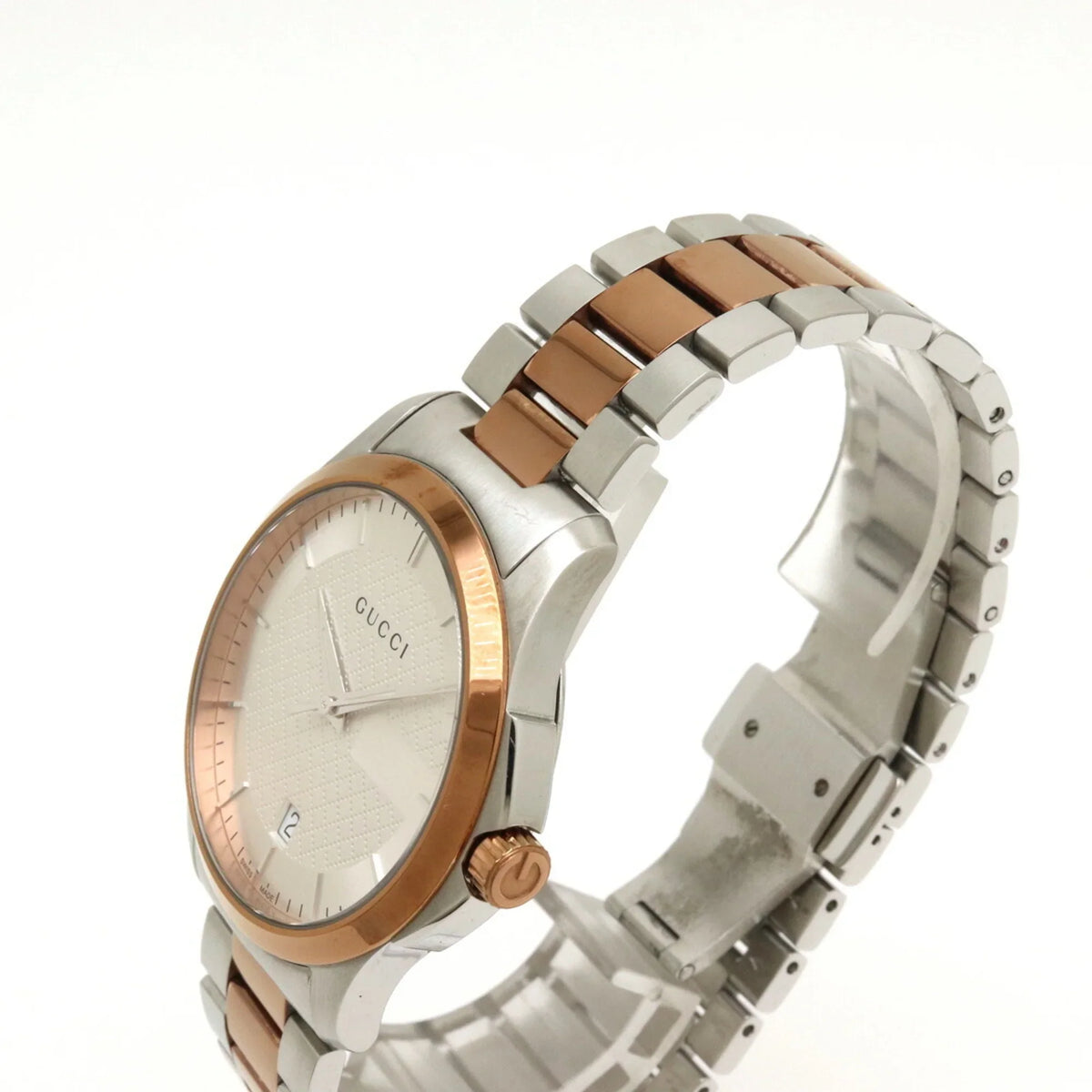 Men's Dial Quartz Watch 126.4 Collection YA126447 Date SS Silver Pre-Owned G PGPVD Timeless (Good)
