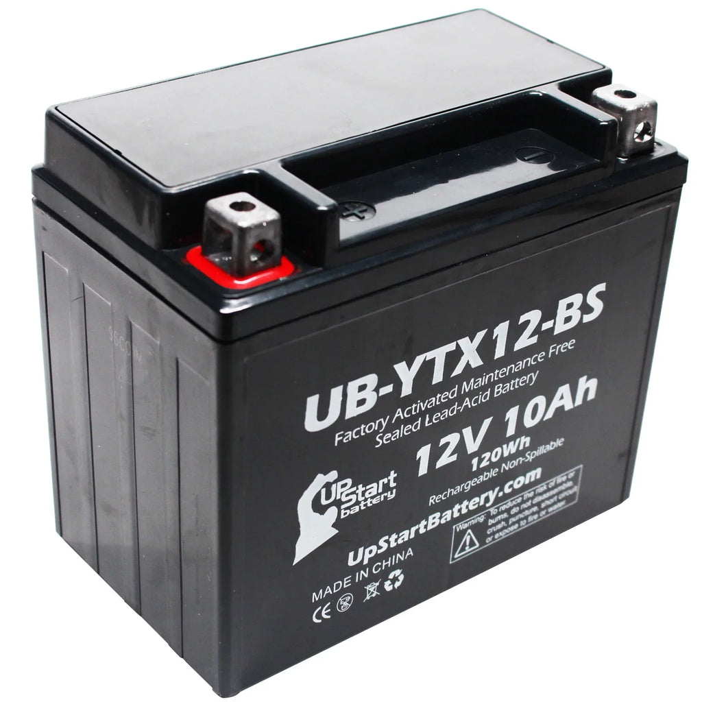 Activated, UpStart GSX-R1000 12V, CC 1000 Factory Motorcycle 2001 - 5-Pack Battery Battery 10Ah, UB-YTX12-BS Replacement Suzuki for Maintenance Free,