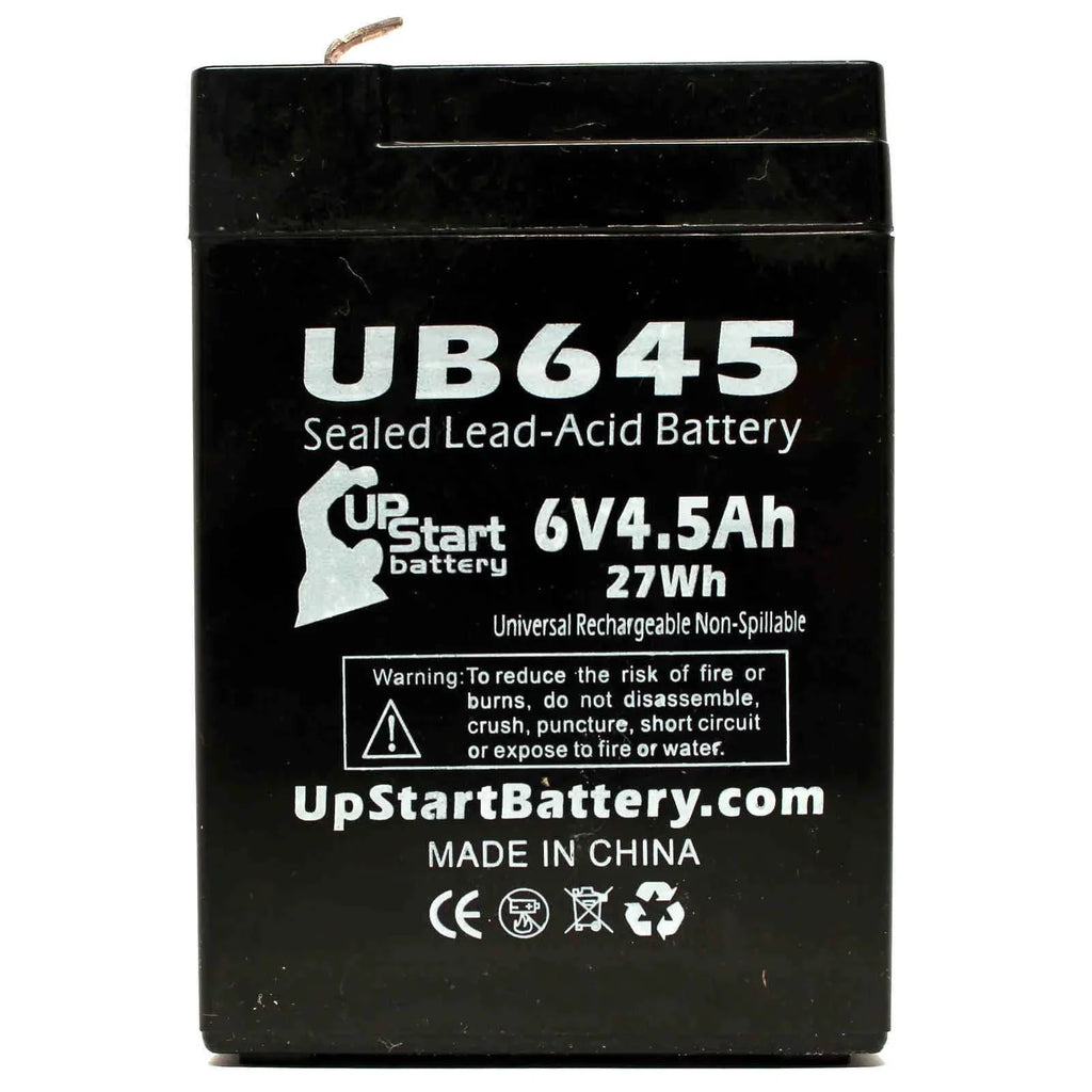 Tripp (6V, Terminal, Sealed Terminal F1 Adapters Pack Universal Includes to - Battery - 6 F1 F2 3x AGM, Lite BCPRO 4.5Ah, UB645 Battery 850 4500mAh, - Compatible SLA) Replacement Acid Lead