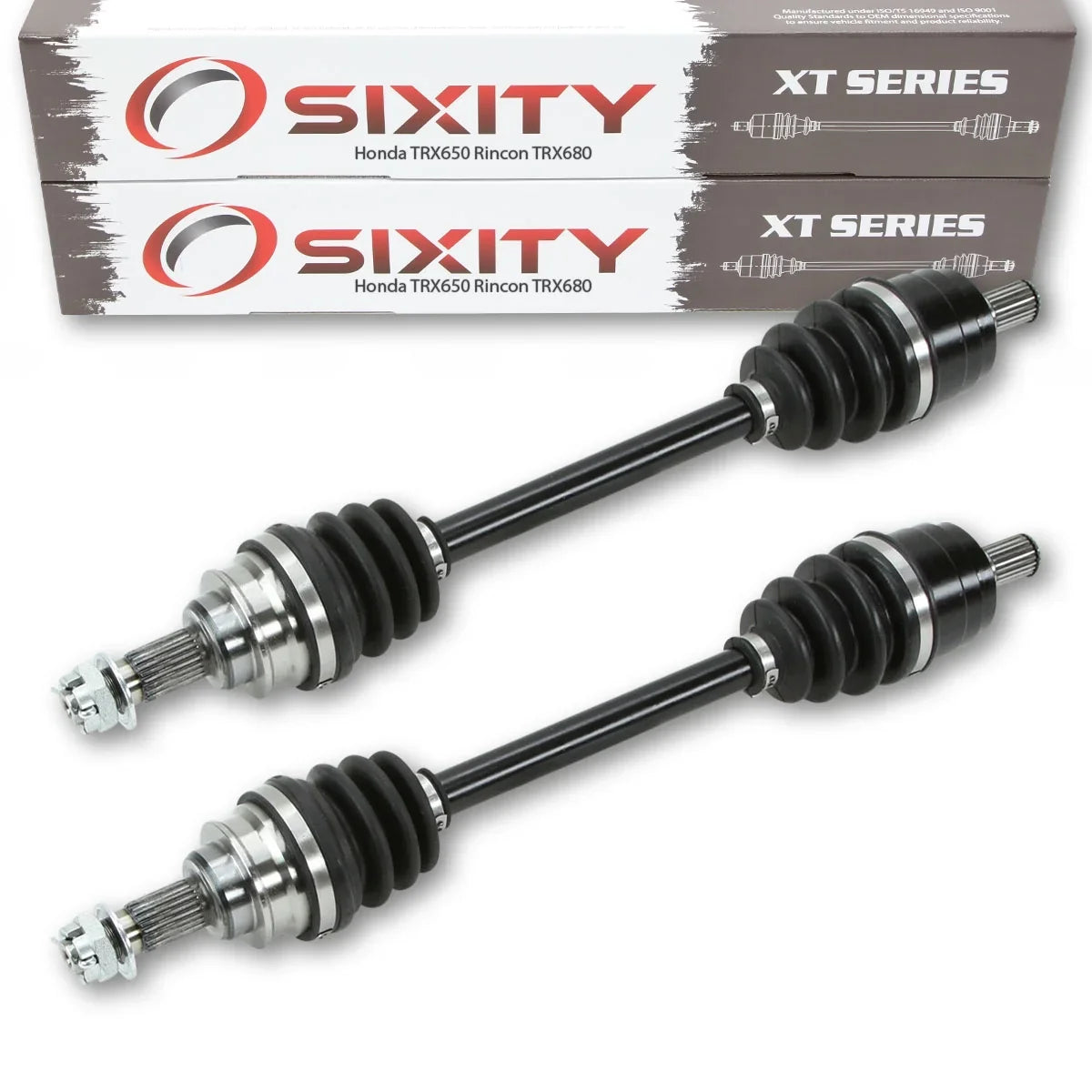 Rear & 2006 Sixity with 2008 2014 2007 TRX650 2005 2016 Honda compatible Axles Left Right Pair 2010 XT Rincon 2015 2012 CV 2011 2013 2009 TRX680