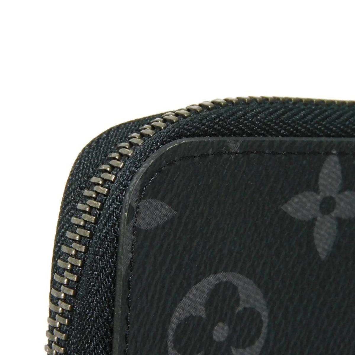 Pre-Owned Vertical Noir Eclipse Men's Zipper Zippy Billfold Wallet Long Monogram Round LV (Good) Logo M62295