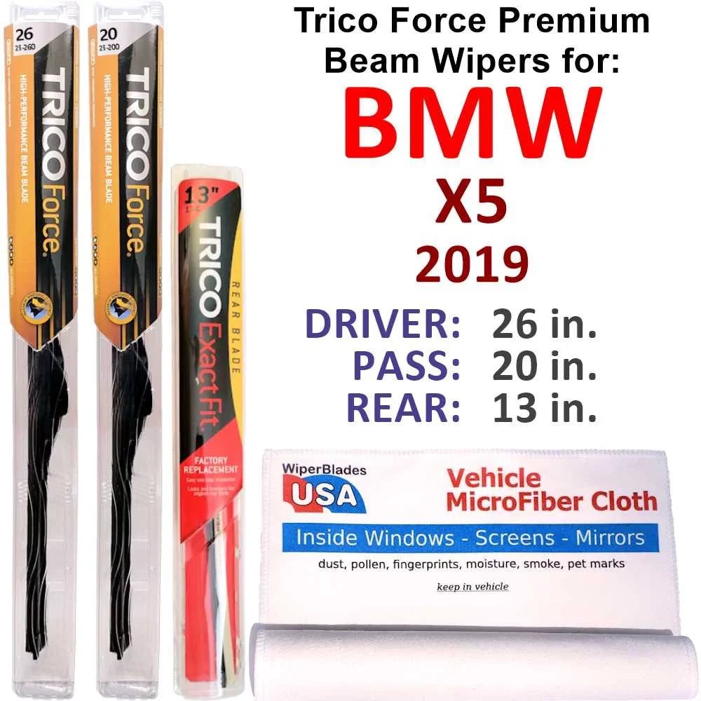 Wiper 2019 Beam (Set Performance 3) X5 of w/Rear Wipers