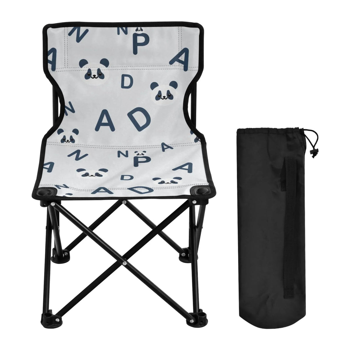 Pandas Chair Fishing and Portable Small Chair with Kids Outdoor for Chair Alphabet Chair Lawn Cartoon Beach Bag Carry Camping Folding