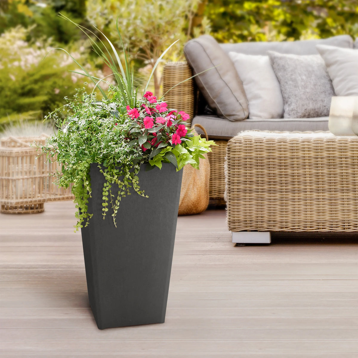 Home 24’’ Multy Slate Avondale Planter