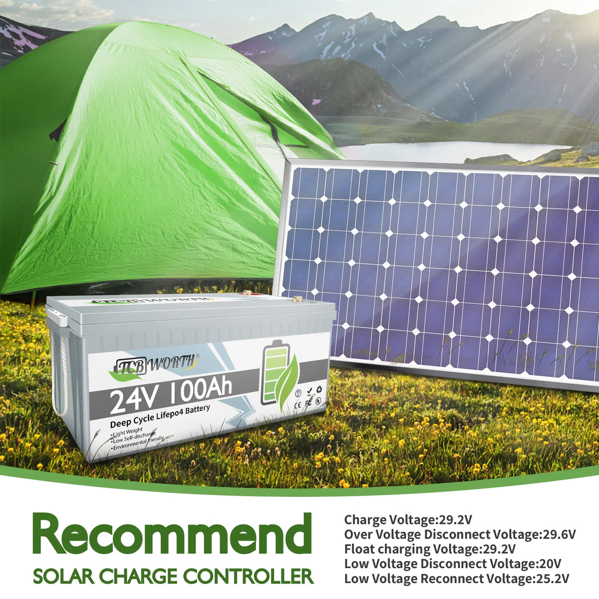 Solar, 10-Year with 4000+ 29.2V 24V BMS, Motor, A Boat. 100Ah Grade battery Battery Cycle for Lithium Batteries Cells, Marine, Charger LiFePO4 100A Lifetime, 8A Rechargeable, Deep included Trolling