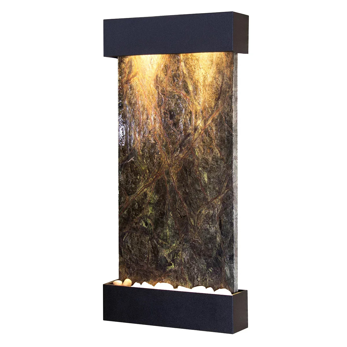 Black Whispering Green Marble Wall Creek Fountain Textured Adagio WCS1705