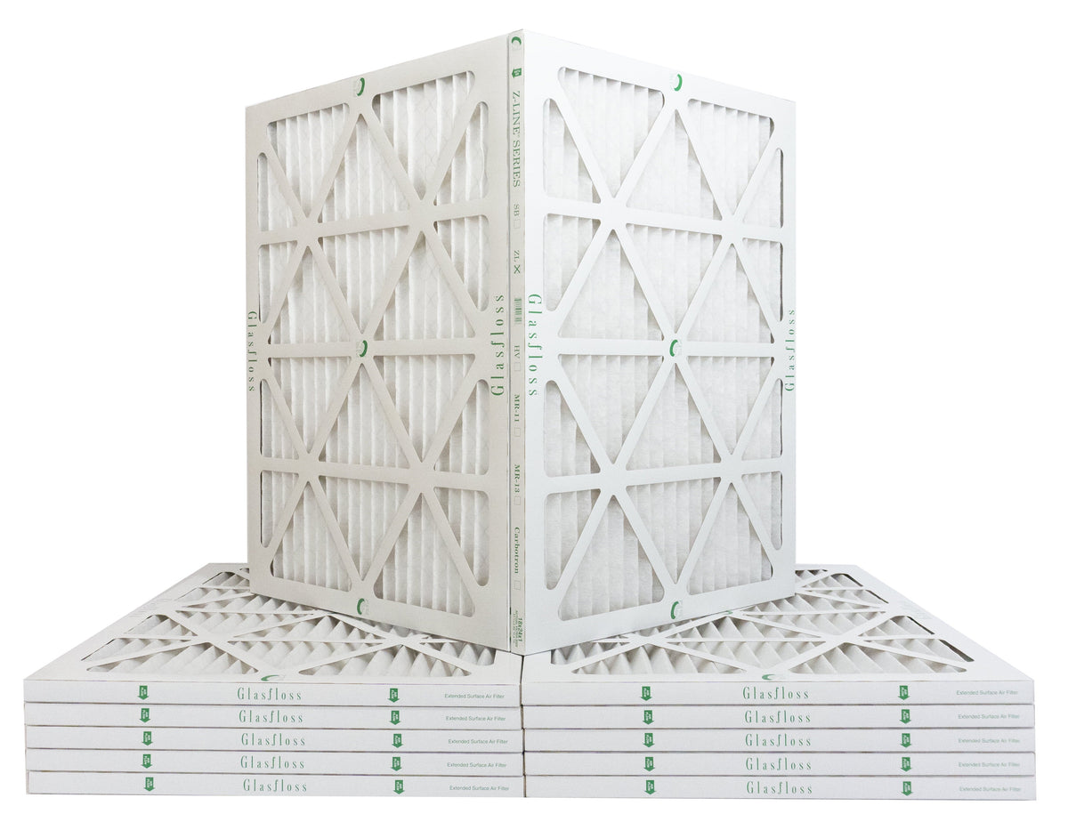 Furnace (Actual 24.5x7/8 x Made Air - Filter Size: 10 - Glasfloss 18x25x1 USA - 17.5 -Qty:12 inch) MERV in