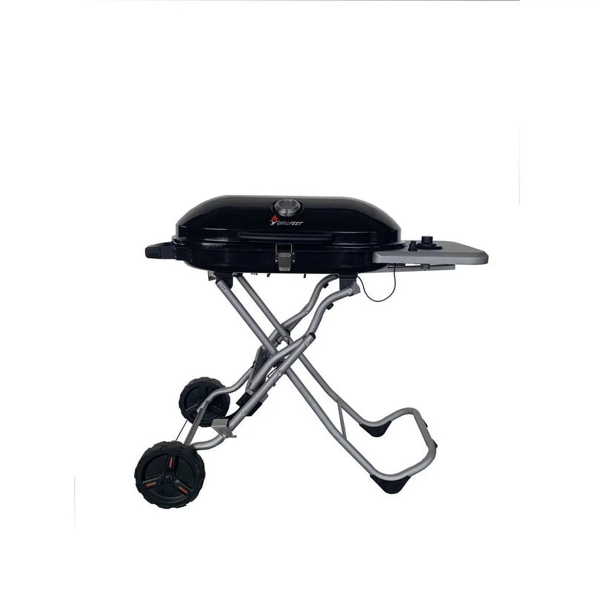 Sq Black 1-Burner GrillFest - Grill Folding/Rolling/Standing 15000 Camp Inch BTU 348