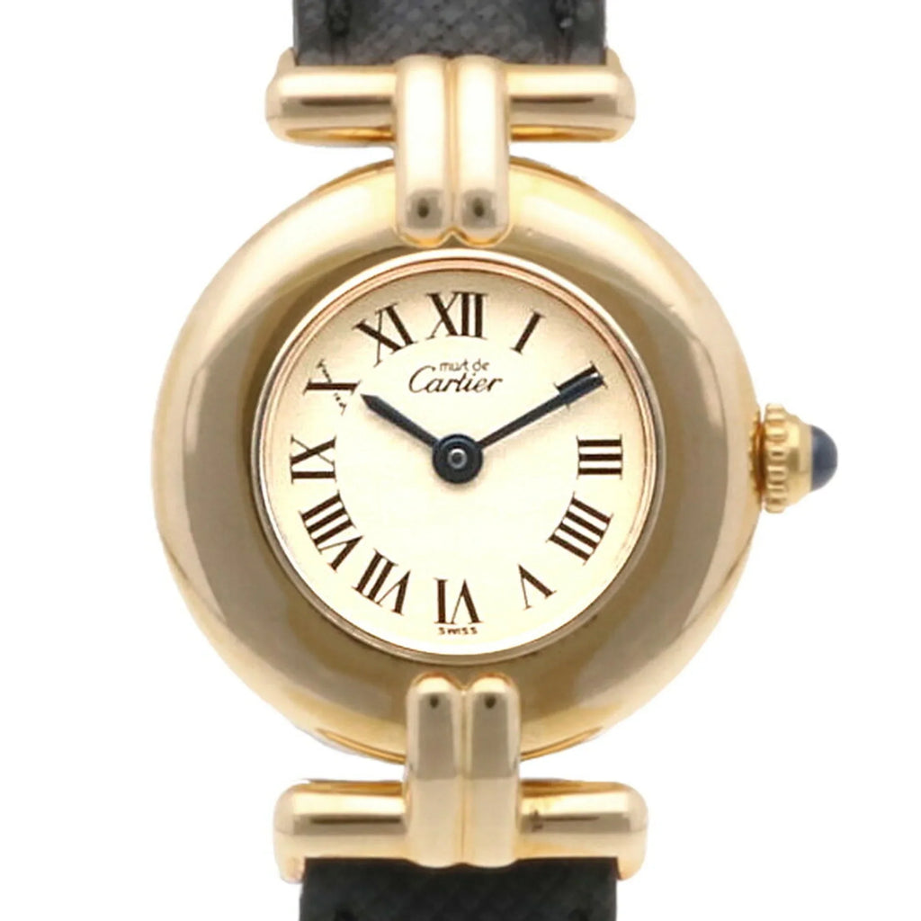 GP Pre-Owned Must CARTIER 590002 Quartz Watch Cartier (Fair) Colise Ladies Vermeil