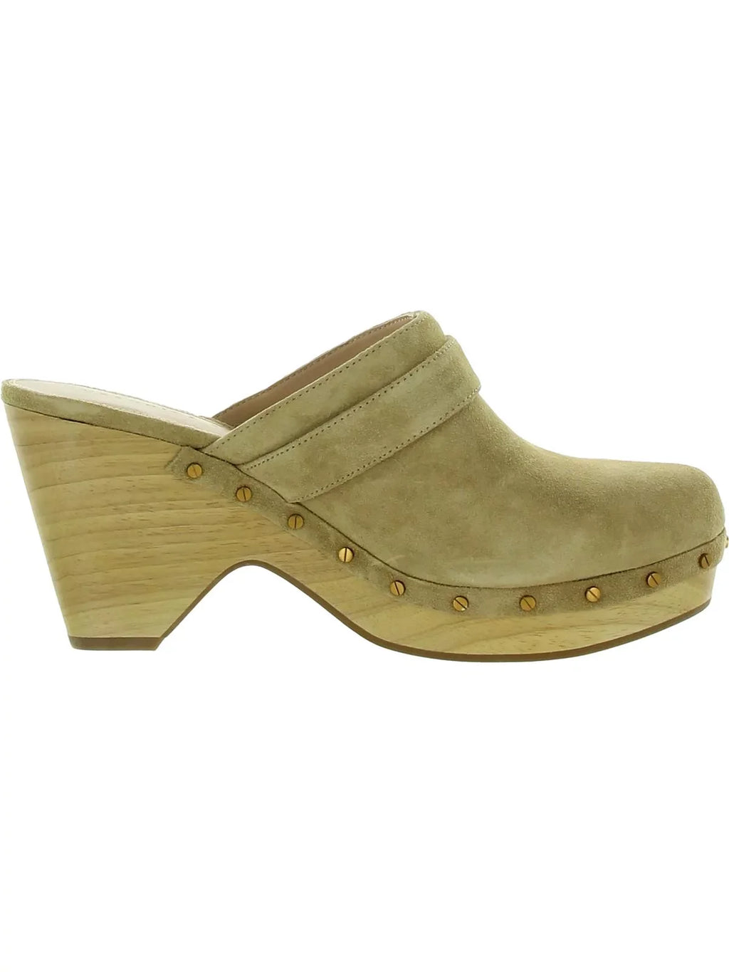 Womens Suede Hendrix Beard Faux Clogs Veronica Wedge