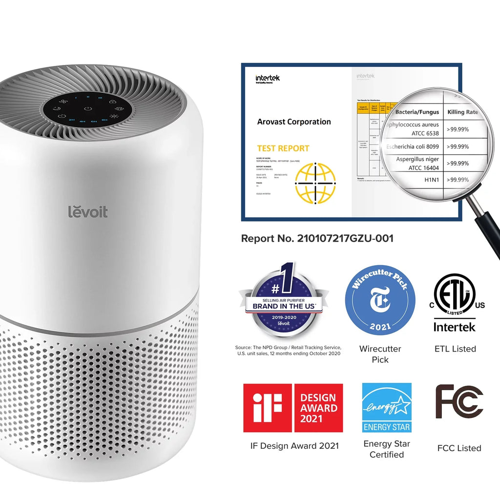 Large to sq. Asthma, Up for Rooms Allergies 300-RAC, Purifier 547 and Levoit Air White ft., Core