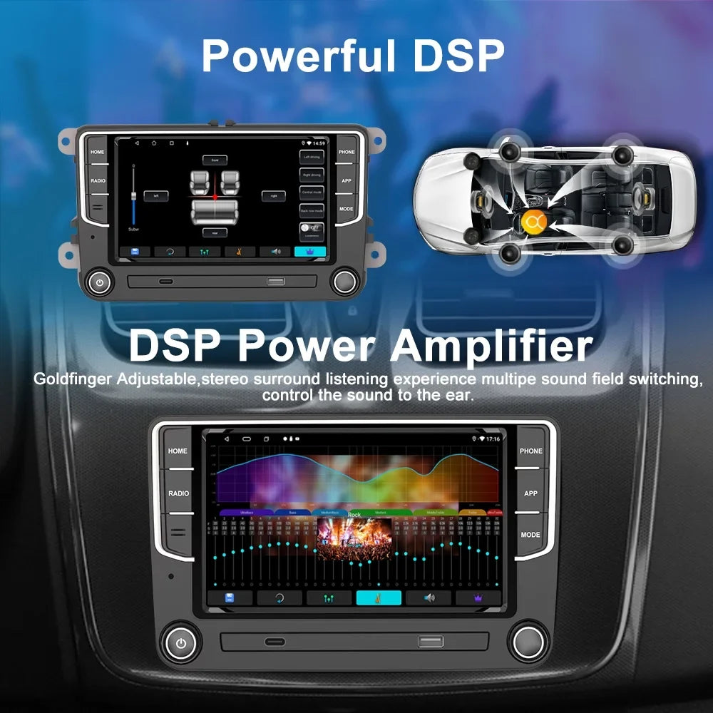 CC Car Player 7" Golf Navigation 4+64GB Touch Volkswagen Jetta Passat Screen GPS Stereo Carplay Amarok VW Polo Bluetooth For Radio