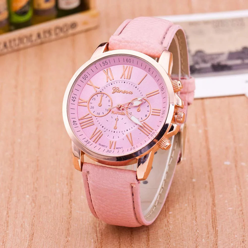 Quartz Wrist Wholesale Ladies 10 Set Unisex Pack Fashion PU Women Men Girls Watches Analog Leather Weicam Roman Watch Assorted for Numerals