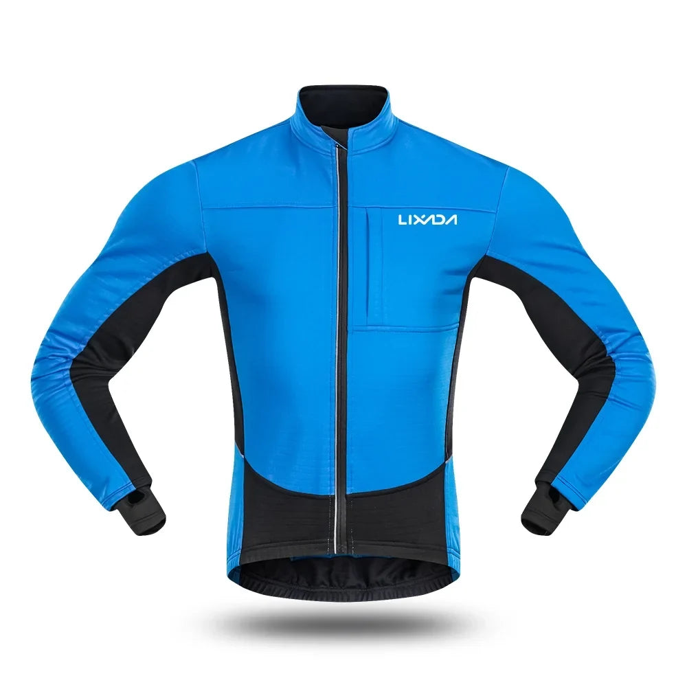 Fleece Polar Cycling Windproof Running. Lixada Bicycle Thermal Men's Jacket, for and Coat