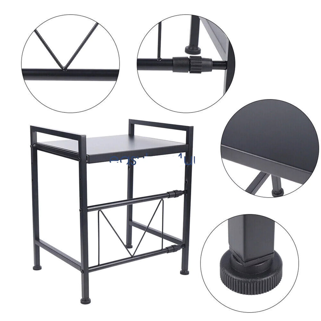 Microwave Oven 14.5~22.8 Microwave Storage Tier Rack, Single Retractable Oven Metal Kitchen Oven Microwave Rack, inch Countertop Expandable Condiment Cabinet Stand, Shelf Rack