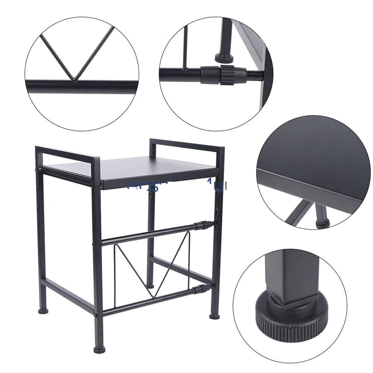 Microwave Oven 14.5~22.8 Microwave Storage Tier Rack, Single Retractable Oven Metal Kitchen Oven Microwave Rack, inch Countertop Expandable Condiment Cabinet Stand, Shelf Rack