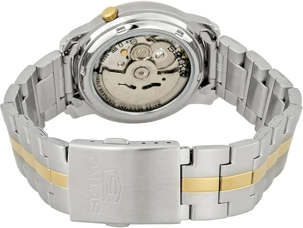 Steel Men's Two White Dial SNKL84 5 Stainless Tone Automatic Seiko Watch