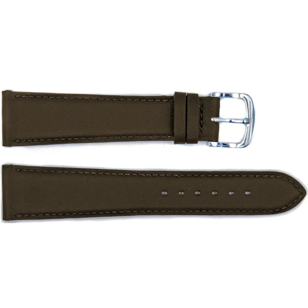 Genuine Leather 26mm Watch Strap Smooth Brown Handmade