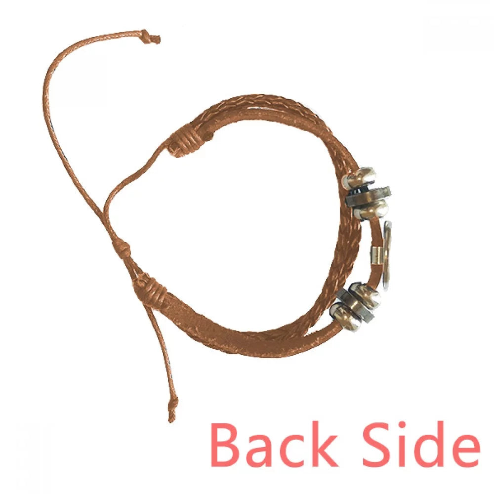 Signs Wristband Leather Reflected Landscape Symbolize Urban wristband Jewelry Ornament Architectural