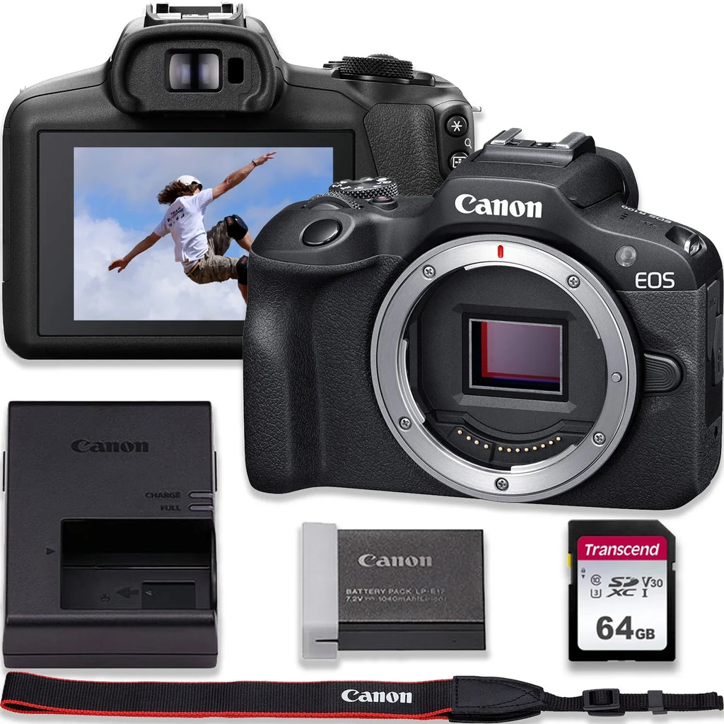 Memory 4K (BODY) Video Recording Camera Mirrorless Card with Fast R100 Canon 64GB Transcend EOS