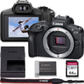 Memory 4K (BODY) Video Recording Camera Mirrorless Card with Fast R100 Canon 64GB Transcend EOS