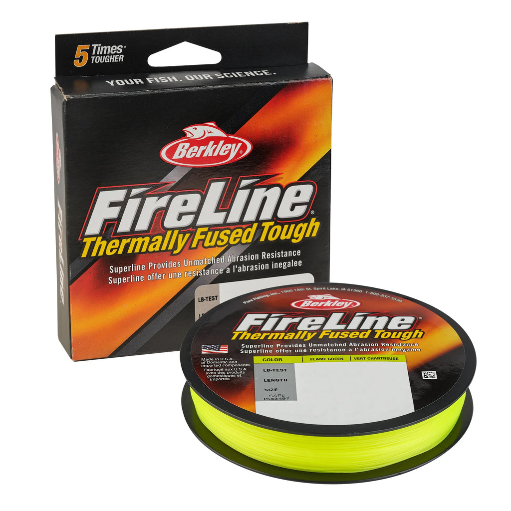 Green, Berkley Line Superline, 2.7kg 6lb FireLine® Flame Fishing |