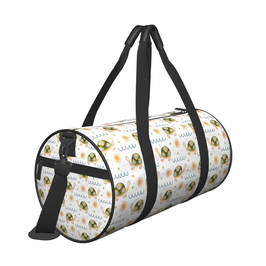 Luggage Large Sports and Pocket Coaee Compartment Turtle Gym Bag in Bag Sea Sun the Capacity Bag Travel Waterproof with Basking Cylinder