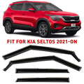 Voron Vent Deflectors, 4 Glass Rain Kia - Visors, Pieces Extra Guards Durable in-Channel Window Seltos 2021-2024, 200551 for Window