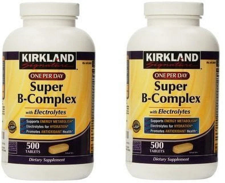 Signature with (2-Pack) Tablets) Electrolytes Super (2 x 500 B-Complex Kirkland