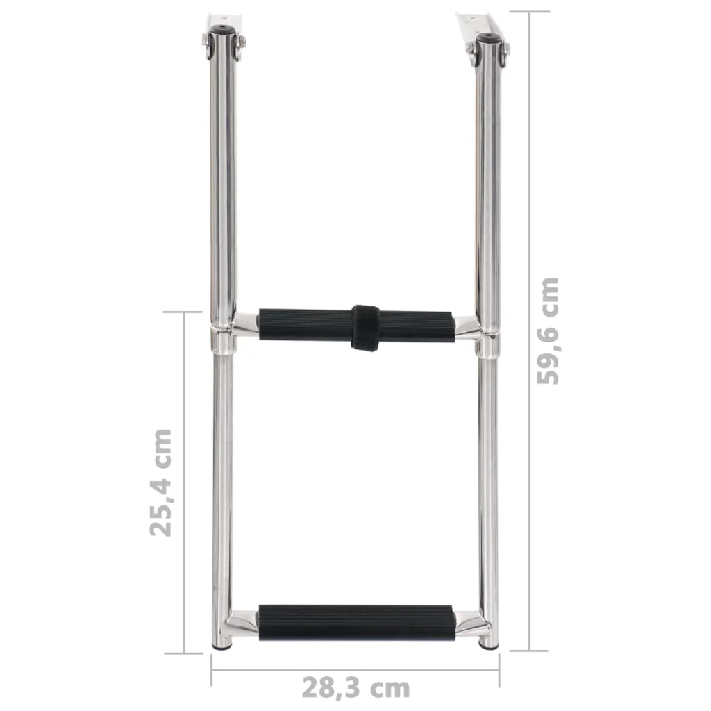 Stainless 2-step Carevas Folding Boarding Steel Ladder