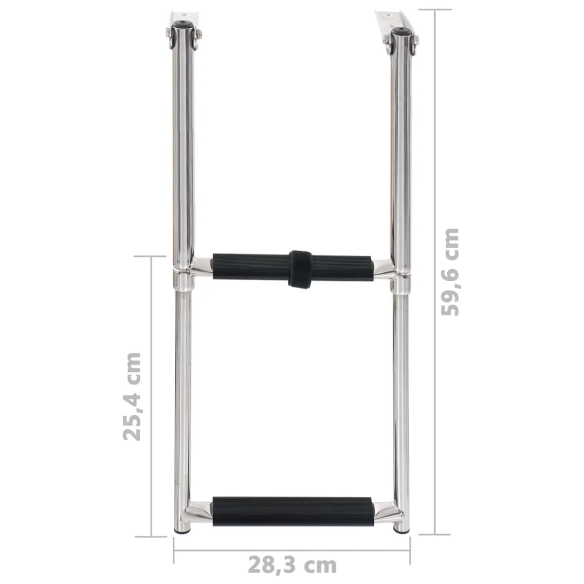 Stainless 2-step Carevas Folding Boarding Steel Ladder