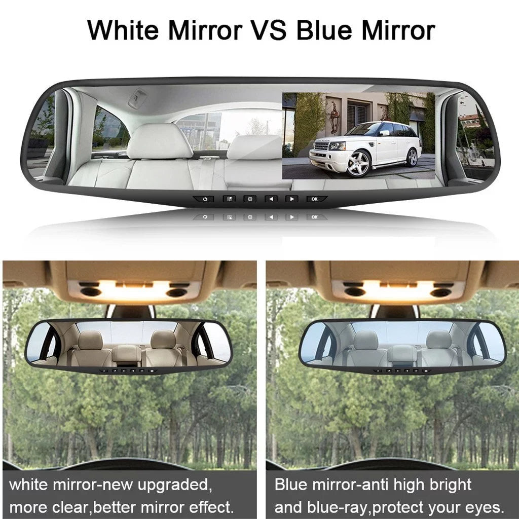 1080P Mirror Car Front Vision,Parking Dual Car 4.3" for DVR Angle Detection,G-sensor Lens Rearview Pack Monitor, Cam Camera Night Cars 1 Dash Cam Rear Monitor,Motion Trucks,170°Wide