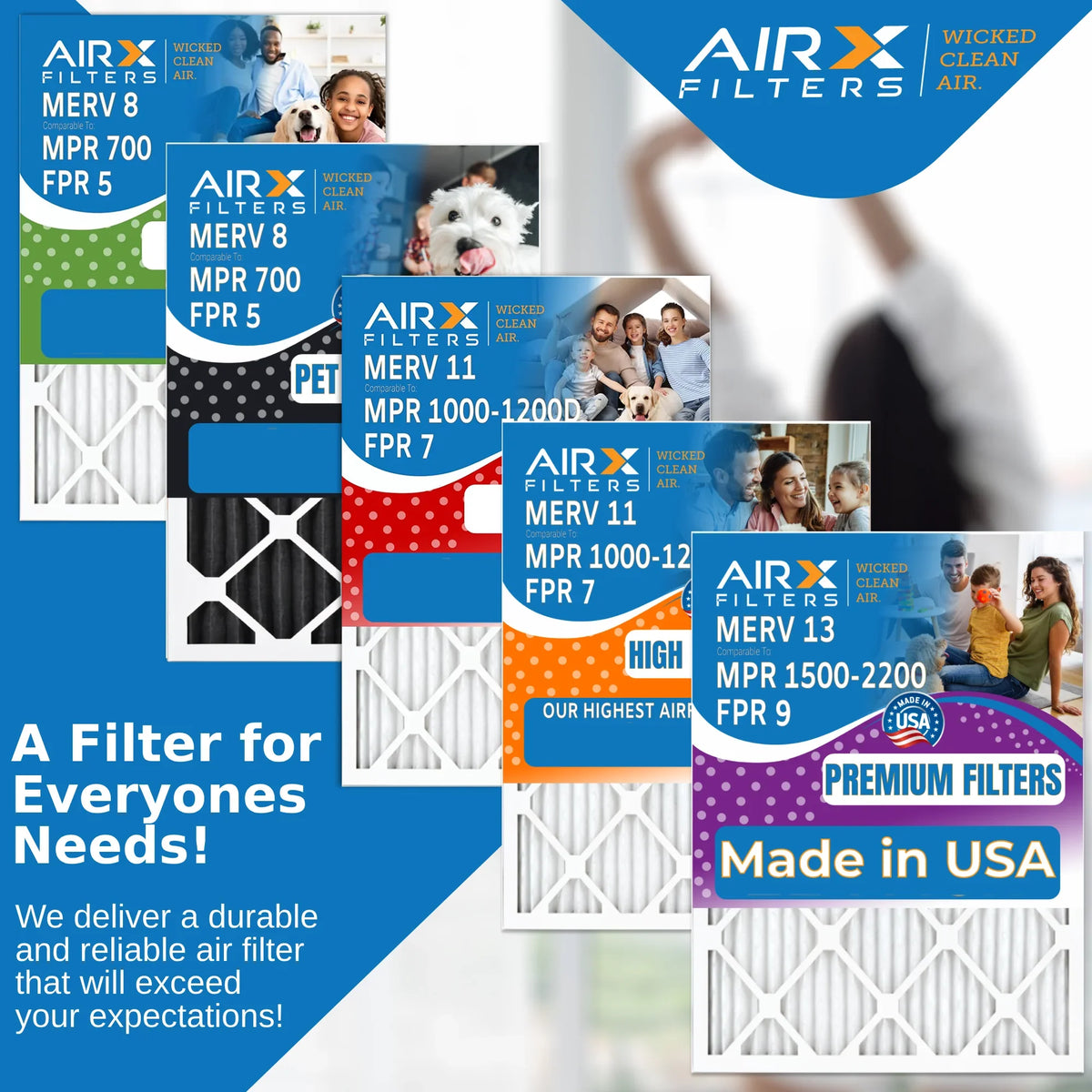1200 11 Comparable FILTERS 2 16x25x4 Filter CLEAN & 16x25x4 WICKED 1000, AIRX USA 7 Pack TT-FM-1625 MPR MPR TopTech Furnace AIR. to Air Premium FPR Filter with by MERV Made Compatible