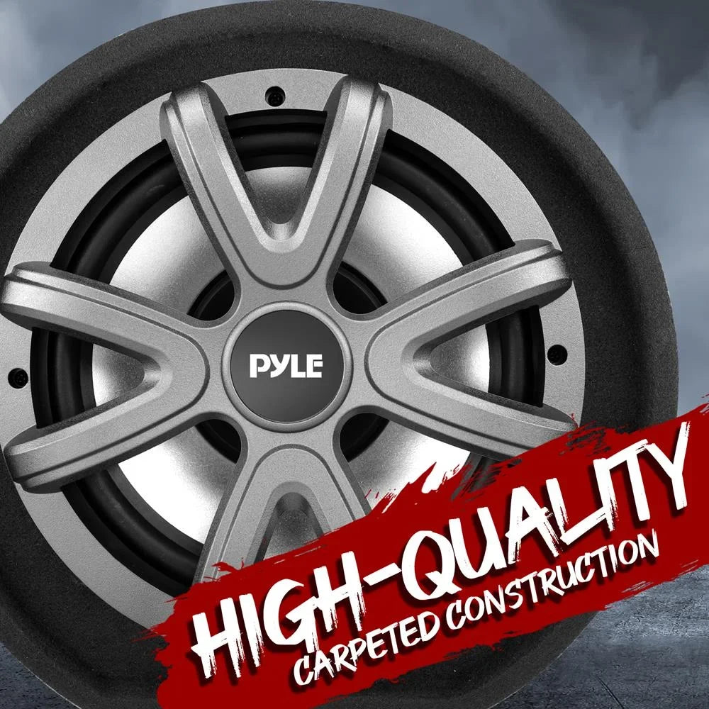 Bass Pyle10-Inch Enclosure Audio Speaker High 500-Watt Car Power Tube Carpeted Subwoofer Sub System
