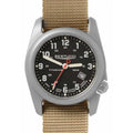 Nylon Original Mens Dial Black A-2T Analog Classic Beige - Watch Strap 12724 Titanium - -