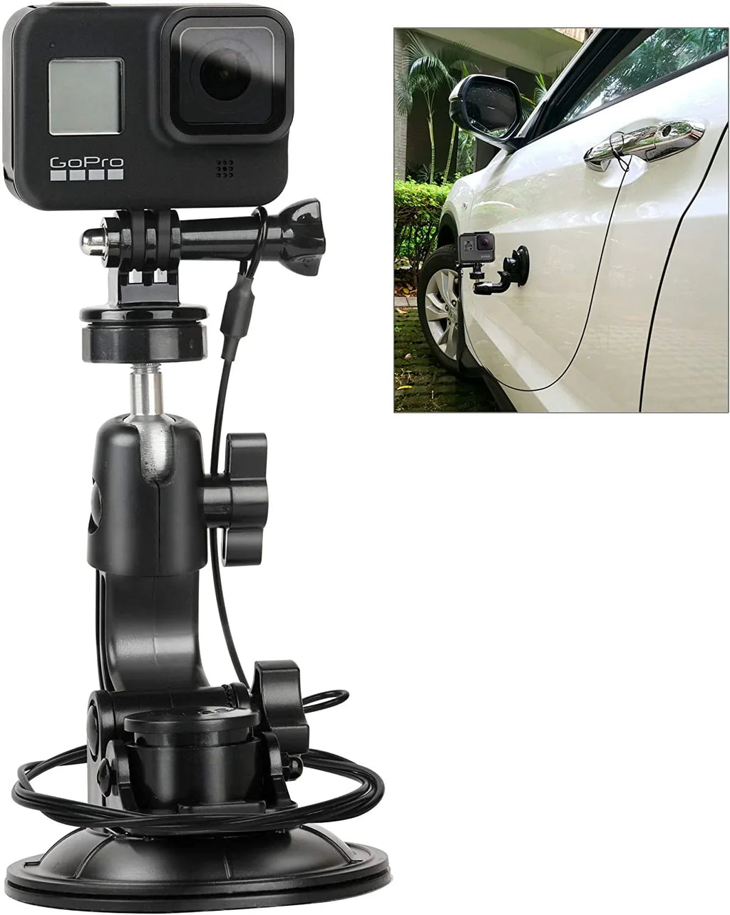 Tripod Gopro Cup 6 Stand Outdoor 4 2 Indoor Suction for Tether Safety 8 3 7 Hero Adapter Mount 5 Car with Session 9 3+