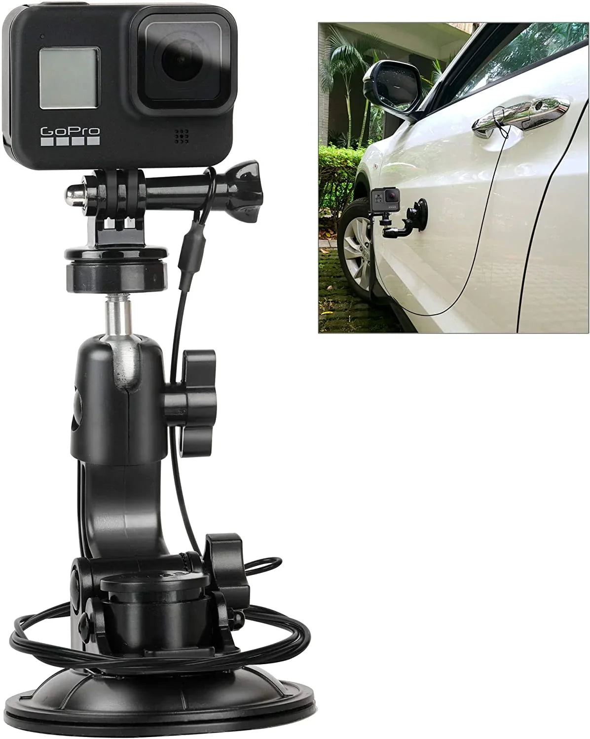 Tripod Gopro Cup 6 Stand Outdoor 4 2 Indoor Suction for Tether Safety 8 3 7 Hero Adapter Mount 5 Car with Session 9 3+