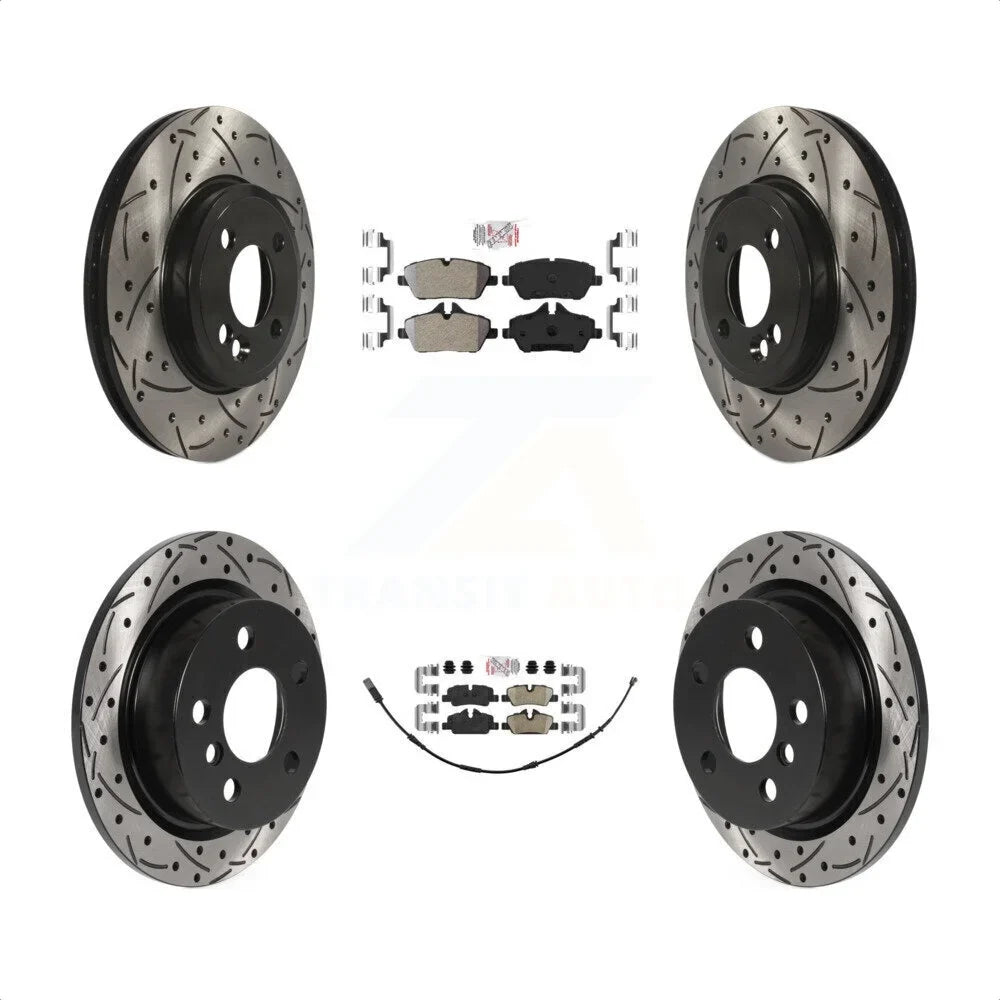 Drilled Auto Diameter With Disc Coated - Rear Brake Rotor Transit Ceramic 2.0L 280mm Rotors Semi-Metallic KDA-100734 Kit For Mini Front 2015 Pads And Cooper Slotted 1.5L