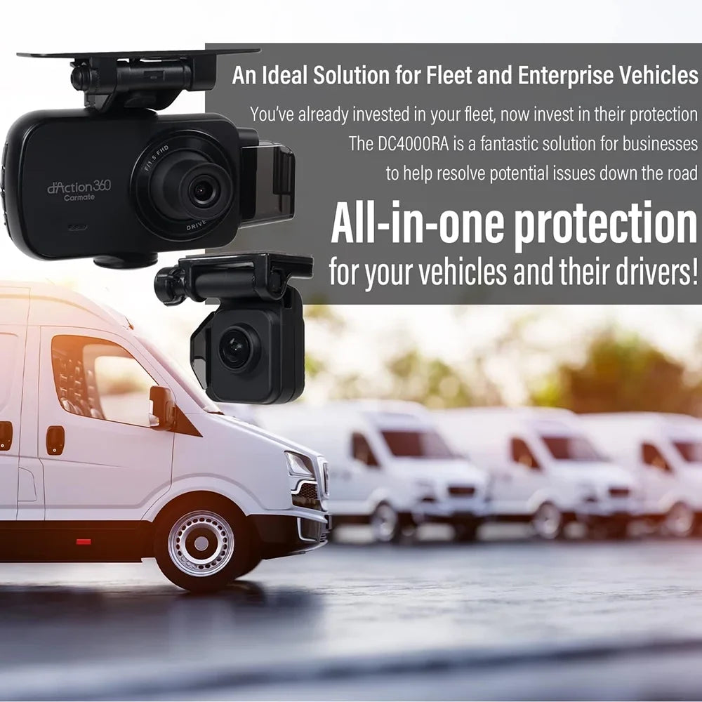 Simultaneous All Box) 3-Ch Built-in Impact Razo Card (Open Surroundings Covering Blind DC4000RA, Dash All 360-Degree Records Recording, at microSD 32GB with G-Sensor Detection Spots, GPS, Cam - Once,