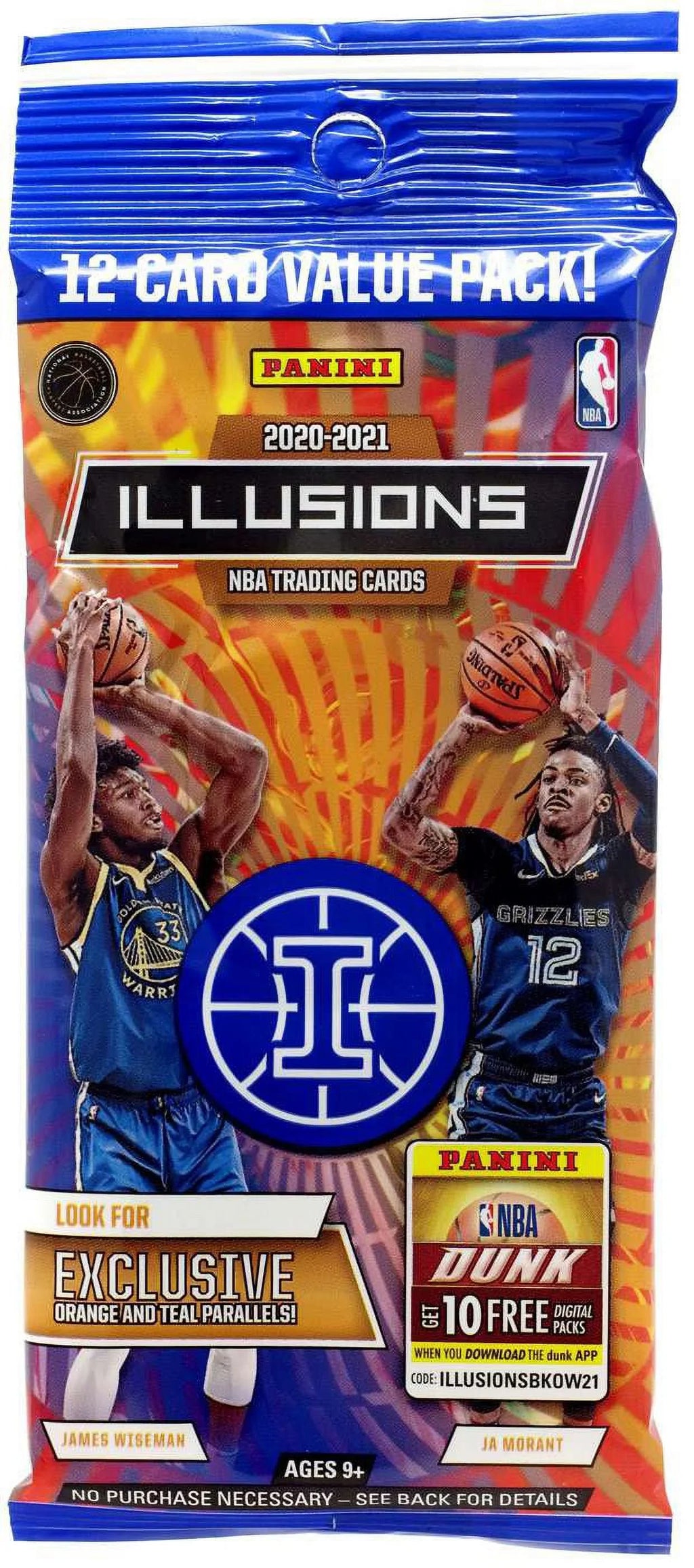 Per BOX NBA PACK 240 Per Cards 2020-21 Pack/20 Panini Box) FAT (12 Packs Basketball Illusions Ct.