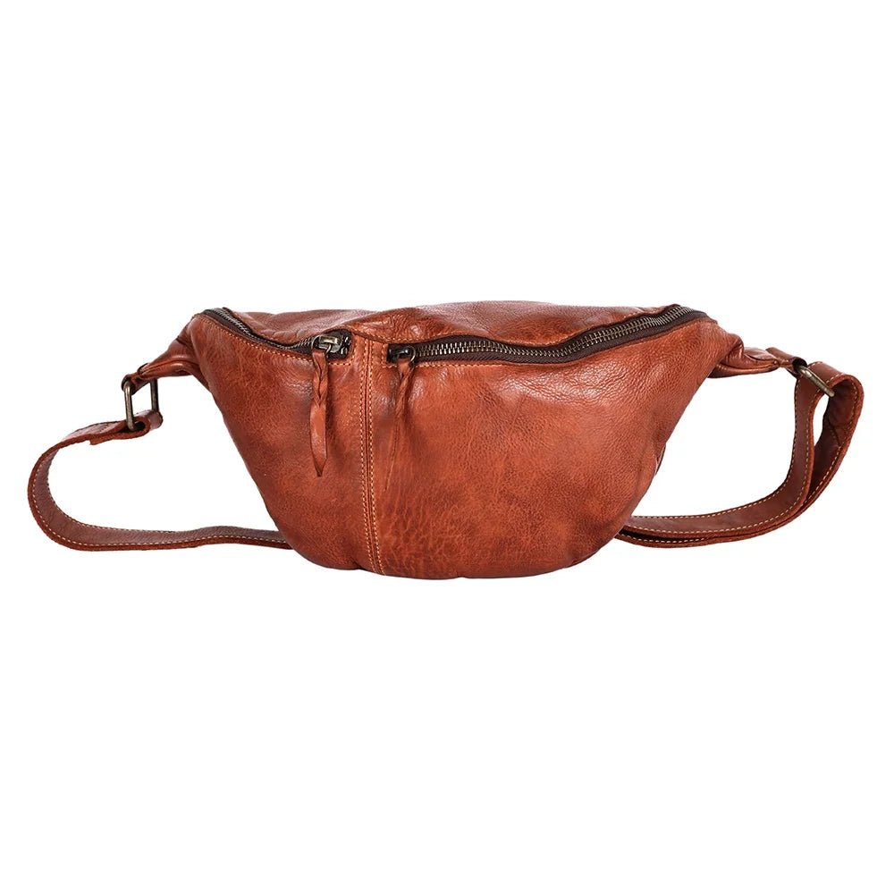 Pack Handbag Western Nmbgm153 Mind Fanny Cowhide Handmade Vintage Purse Genuine Bag Leather NM Women Never
