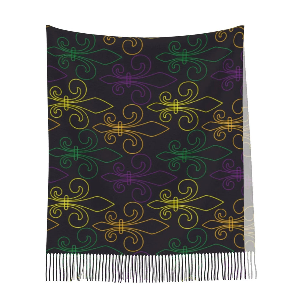 Art Mardi Feel For Scarves Large Print Elegant Gifts- Scarf Bingfone Shawl Wrap Gras Cashmere Carnival Warm Soft Women Winter