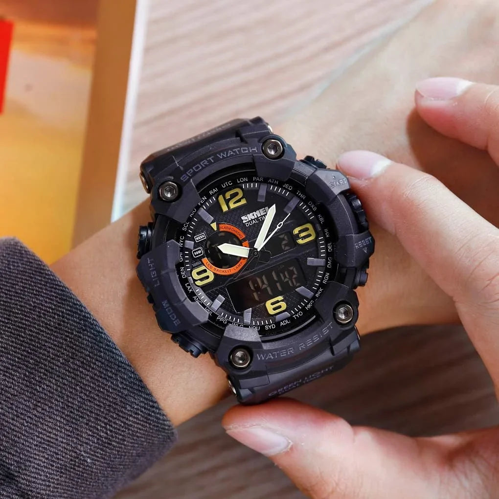 Digital Function Alarm Watches S-Shock Men's Watch Gosasa LED Waterproof Military Sports Multi Watches