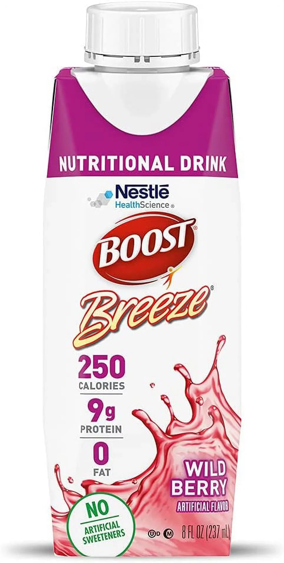 Berry, 24 Wild Breeze Carton, Nutritional Boost ounce Drink 8 Count